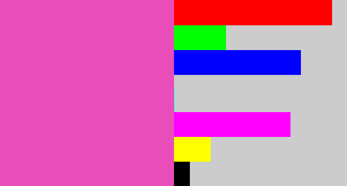 Hex color #e94db9 - purpleish pink