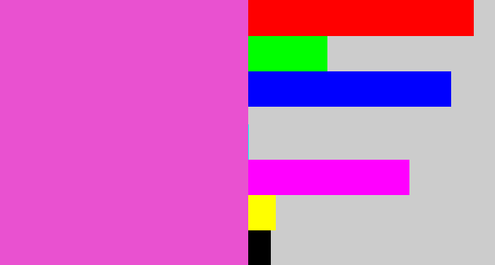 Hex color #e951d0 - purpleish pink