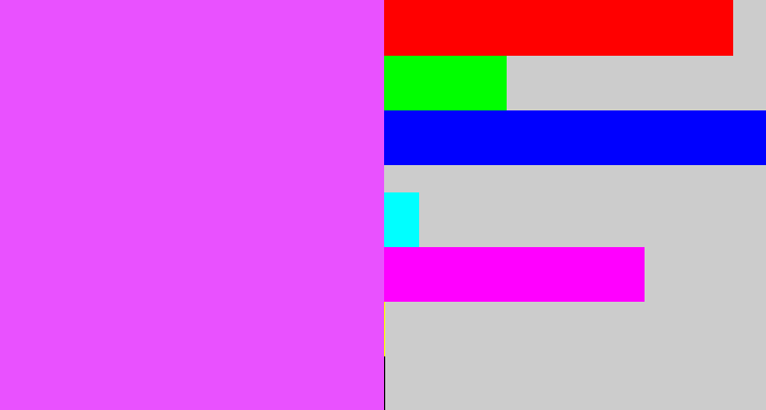 Hex color #e951ff - heliotrope
