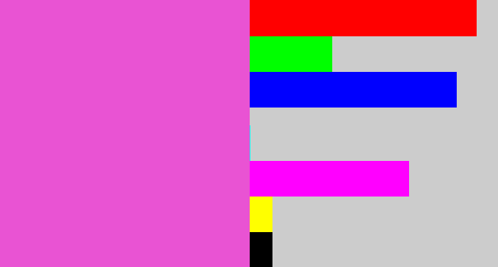 Hex color #e953d3 - purpleish pink
