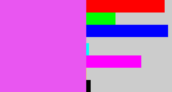 Hex color #e956f1 - heliotrope