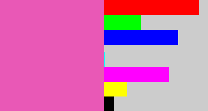 Hex color #e958b6 - purpleish pink