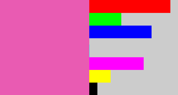 Hex color #e95bb2 - pale magenta