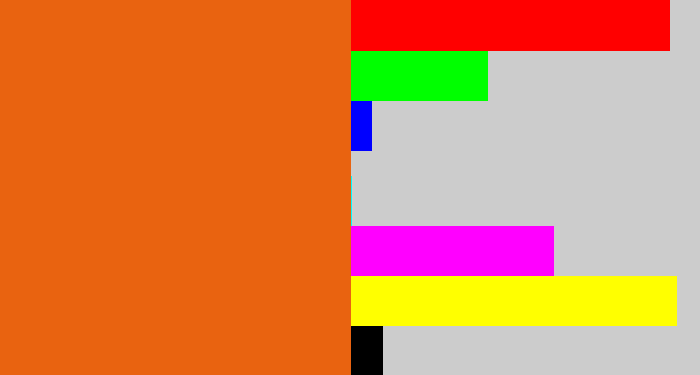 Hex color #e96310 - orange