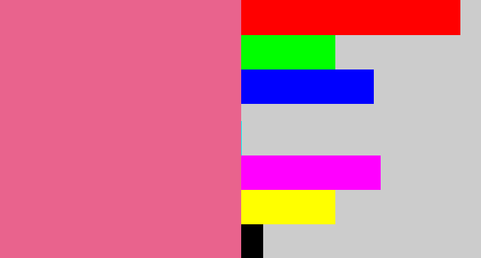 Hex color #e9638d - medium pink
