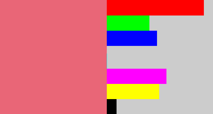 Hex color #e96677 - pinkish
