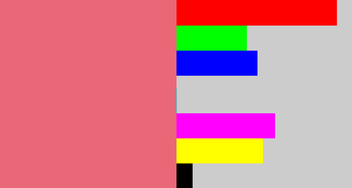 Hex color #e96776 - pinkish