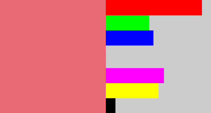 Hex color #e96974 - pinkish