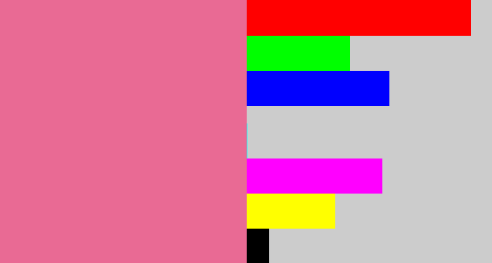 Hex color #e96a94 - medium pink