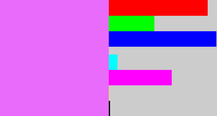 Hex color #e96bfc - light magenta
