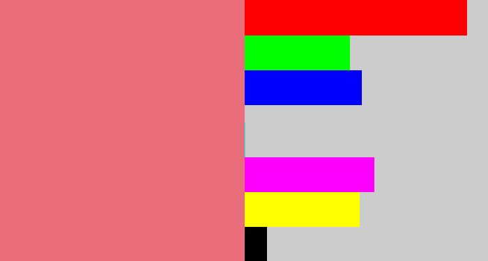 Hex color #e96d7b - pinkish