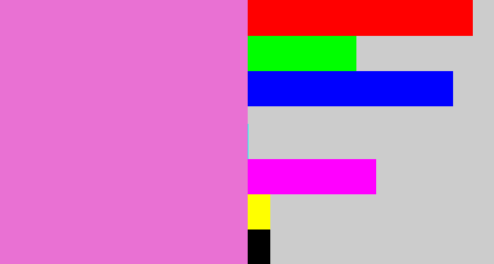 Hex color #e971d3 - purply pink