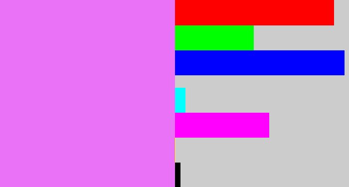 Hex color #e972f7 - purply pink