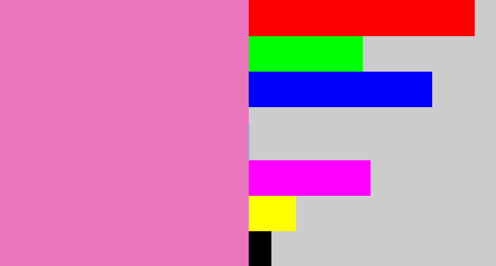 Hex color #e976bd - pink
