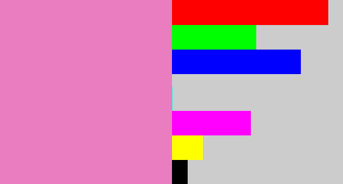 Hex color #e97dbf - pink