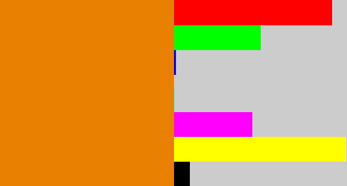 Hex color #e98002 - pumpkin
