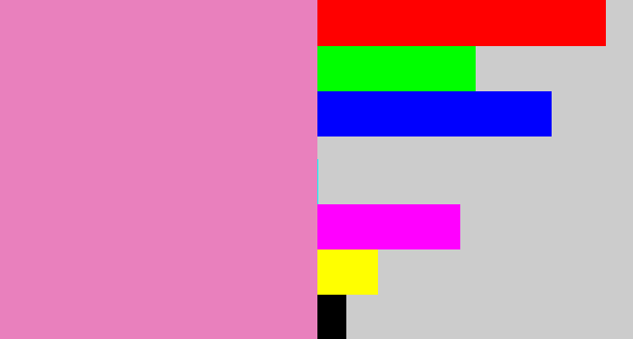 Hex color #e980bd - pink