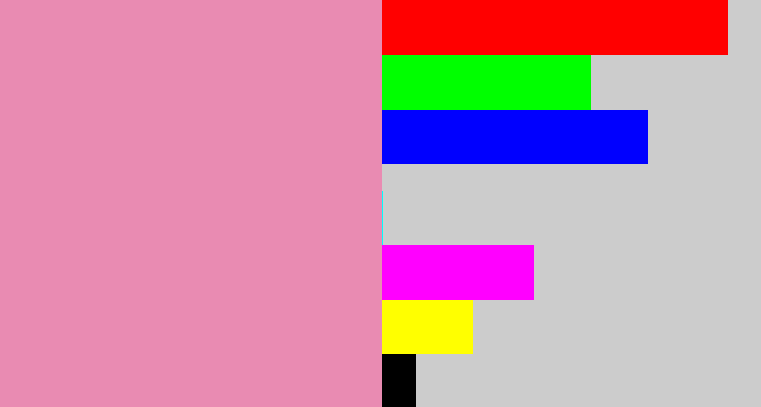 Hex color #e98bb2 - pig pink