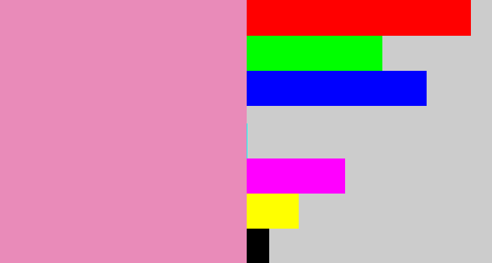 Hex color #e98bb9 - pig pink