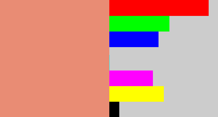 Hex color #e98c74 - pinkish tan
