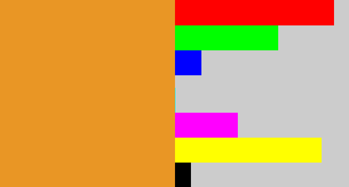 Hex color #e99625 - mango