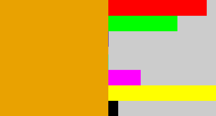 Hex color #e9a201 - burnt yellow