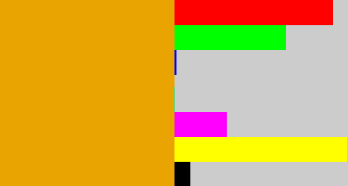 Hex color #e9a402 - squash