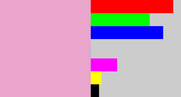 Hex color #e9a5cc - soft pink
