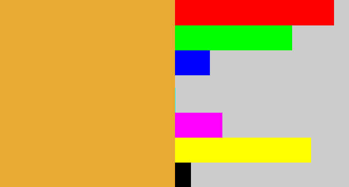 Hex color #e9aa33 - macaroni and cheese