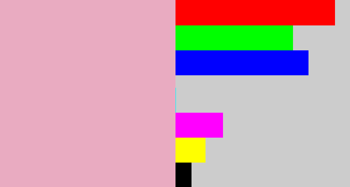 Hex color #e9abc1 - soft pink