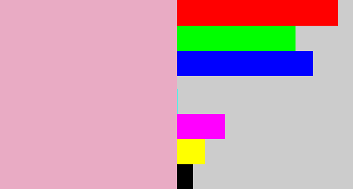 Hex color #e9abc4 - soft pink