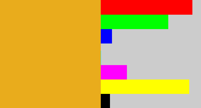 Hex color #e9ac1c - squash