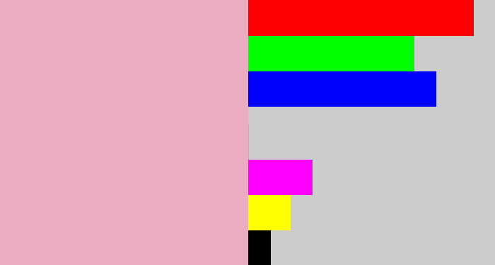 Hex color #e9acc1 - soft pink