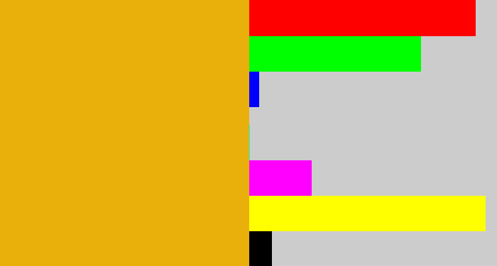 Hex color #e9af0b - squash