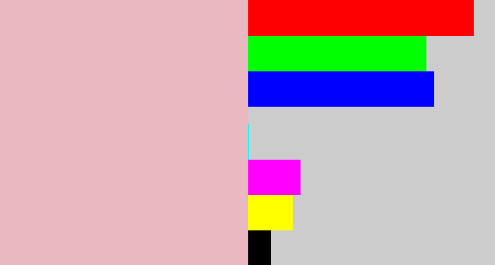Hex color #e9b8c0 - soft pink