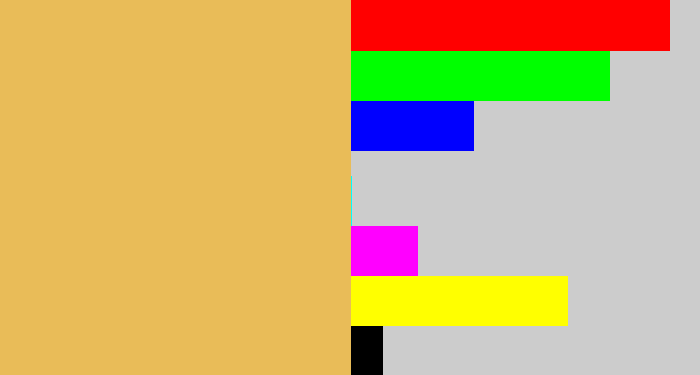 Hex color #e9bc58 - maize