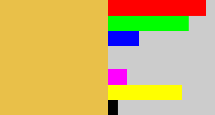 Hex color #e9c049 - maize