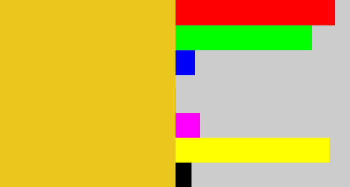 Hex color #e9c81b - piss yellow