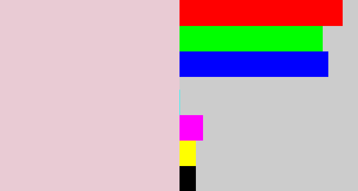 Hex color #e9cbd4 - pale pink