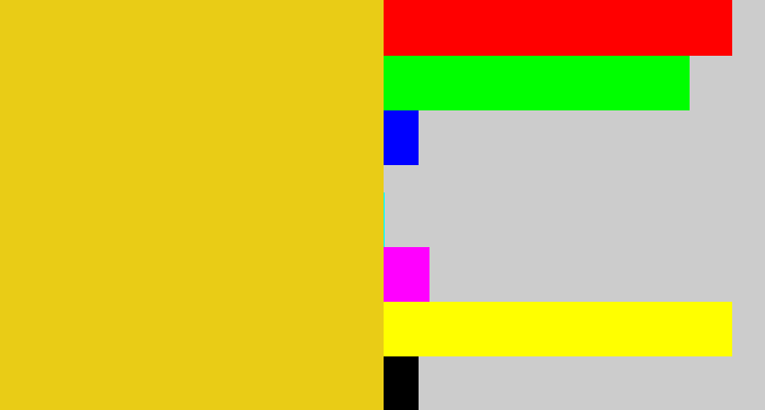 Hex color #e9cc16 - piss yellow