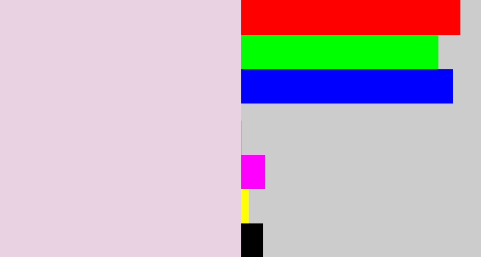 Hex color #e9d2e1 - light pink