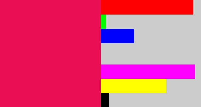 Hex color #ea0e53 - pink red