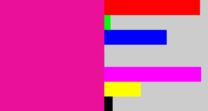 Hex color #ea1099 - neon pink