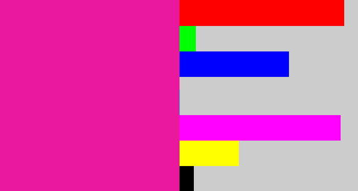 Hex color #ea189c - shocking pink