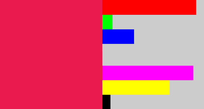 Hex color #ea1a4f - pinkish red
