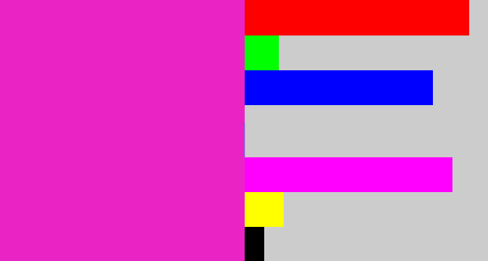 Hex color #ea24c4 - fuchsia