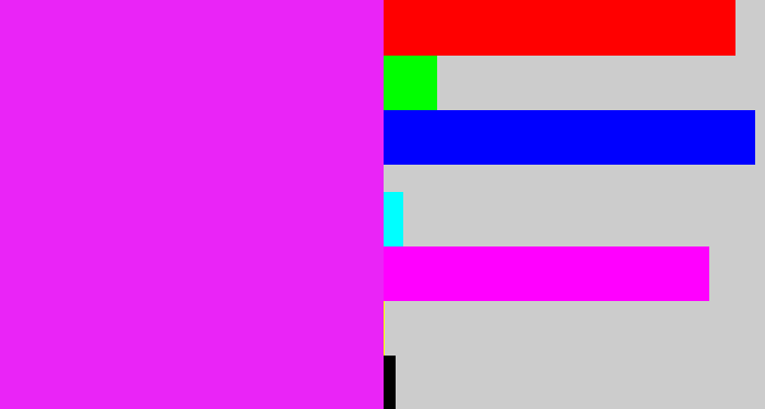 Hex color #ea24f7 - pink/purple