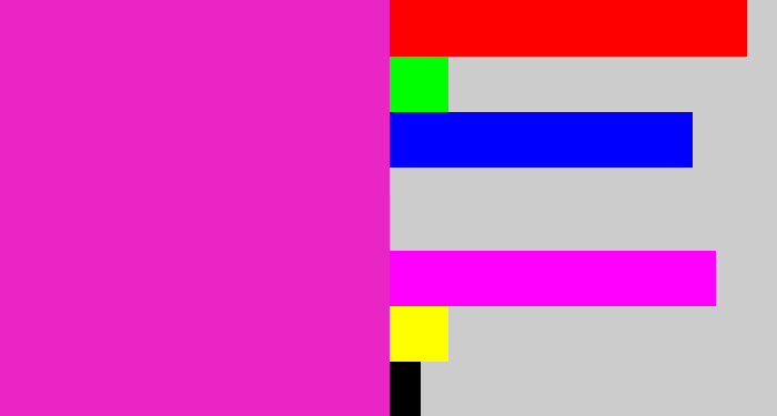 Hex color #ea25c6 - purple/pink