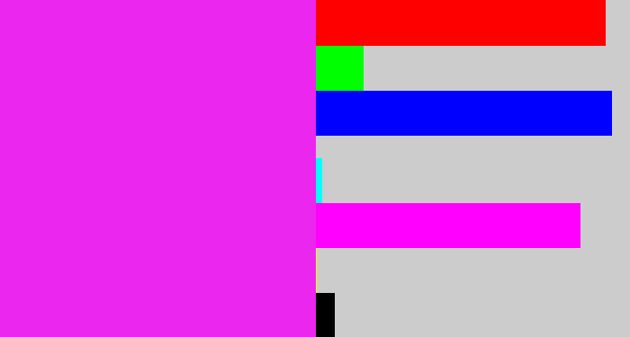 Hex color #ea26ef - pink/purple