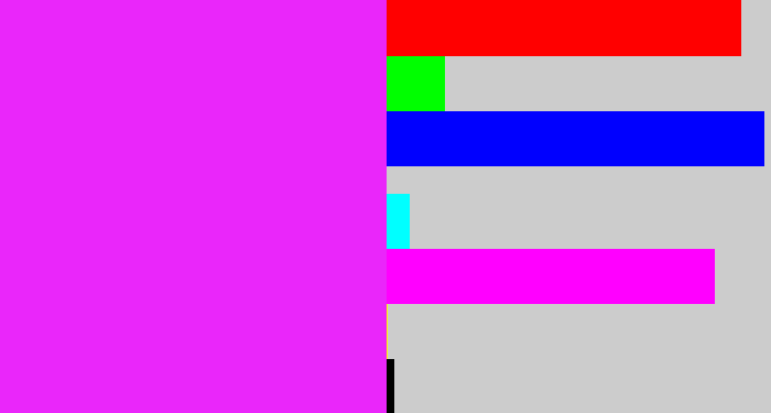 Hex color #ea26fa - pink/purple